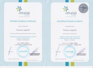 examination and functional physical therapy in knee's dysfunction - rehalab academy certificate